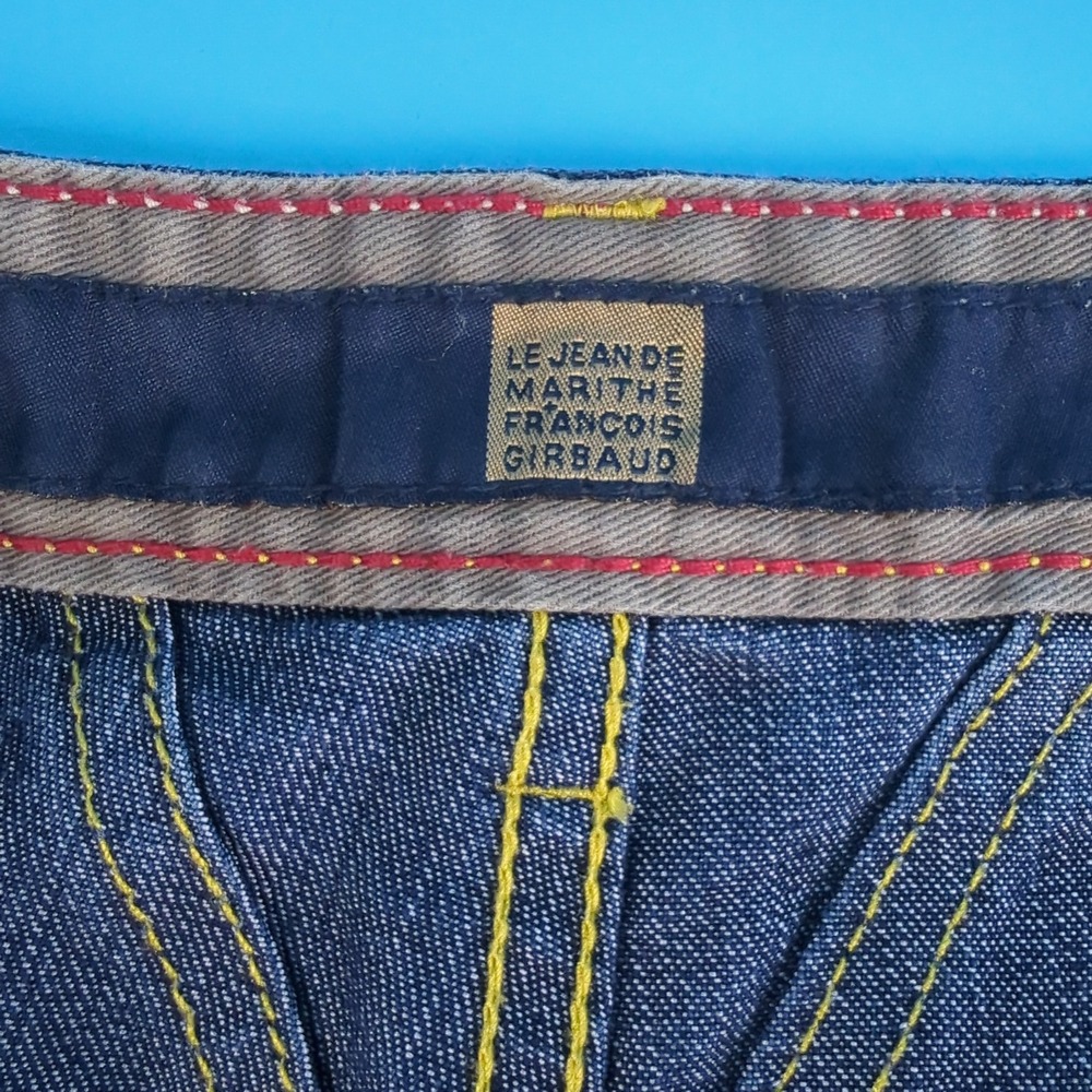 Marithe Francois Girbaud Men Wide Leg Baggy Jeans Blue Y2K 38M Skate JNCO style - Picture 7 of 16